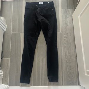 Frame black high rise skinny jeans